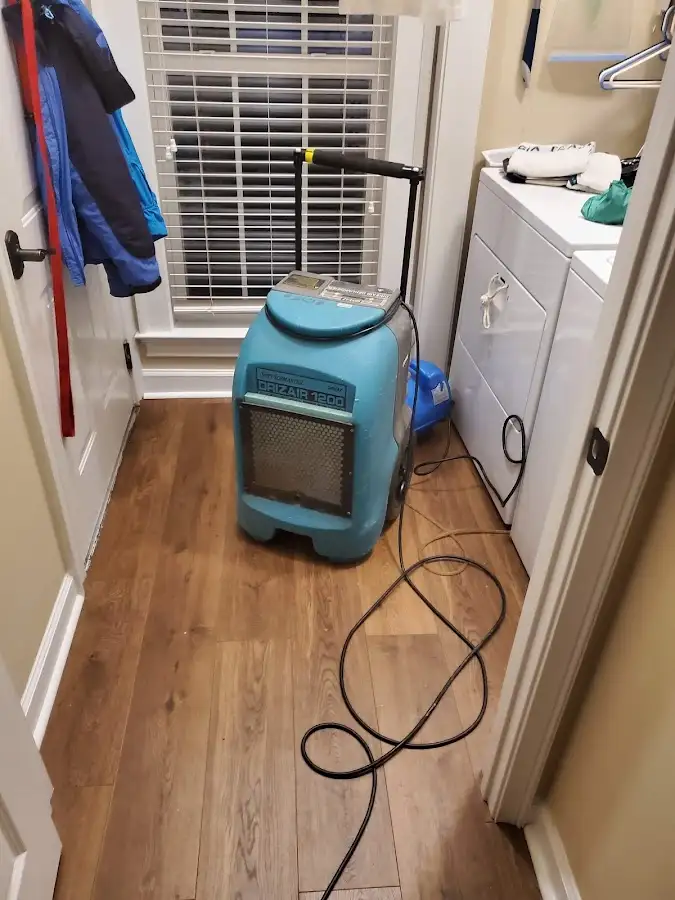 Commercial dehumidifier deployed for Flood Damage Cleanup in East Pasadena